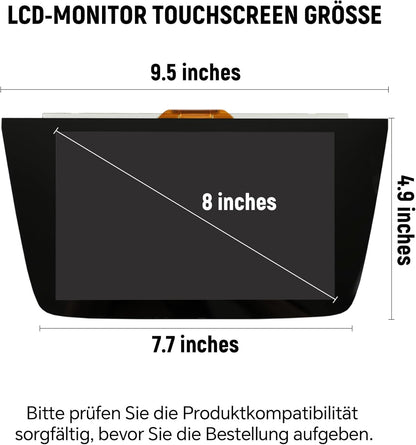 LQ080Y5DZ10 LCD-scherm touchscreen voor Opel Astra k Vauxhall Navi 900 Monitor GPS Navigatie Digitalisator Auto LQ080Y5DZ06 Scherm