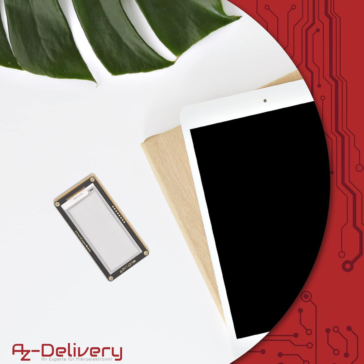 AZDelivery 5 x "2,9 inch ePaper Display Module, 296x128 e-Ink Display Module, low power consumption, SPI support, compatible with control boards and 3.3V/5V MCU interface