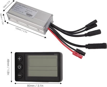 Topyond Bikes Motor Controller,Electric Bikess Modification Kit Waterproof 22A Controller S866 LCD Electric Bikes Conversion Kit for 500W Motor