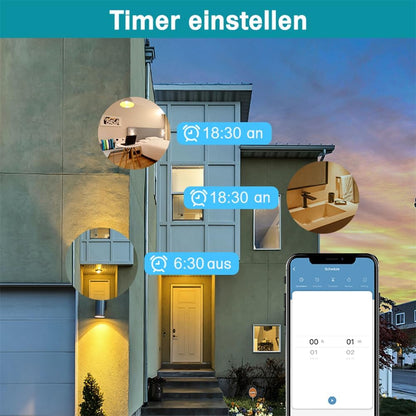 Offgridtec Smart WiFi buitenstopcontact, app-gestuurd via Smart Life/Tuya, real-time energiebewaking, timer en scènes, compatibel met Alexa/Google Home, 16A/3680W maximale belasting, 1 stuk