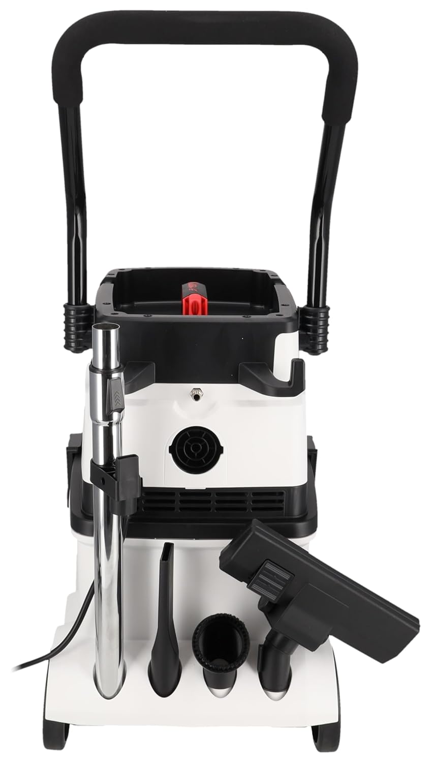 Industriële stofzuiger met automatische filterreiniging en aansluitbaar compressor- en persluchtsysteem, filterklasse M, gewicht 17,4 kg, zuigvermogen 24 kPa, reservoir 40 l DEDRA DED6609P