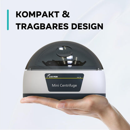 Mini-Centrifuge – Microcentrifuge – Laboratoriumcentrifuge – Tafelcentrifuge – Labcentrifuge – 7000 RPM, 3286 X G – 3-In-1 Rotor Voor 12 Buisjes En 32×0,2 Ml PCR-Strips