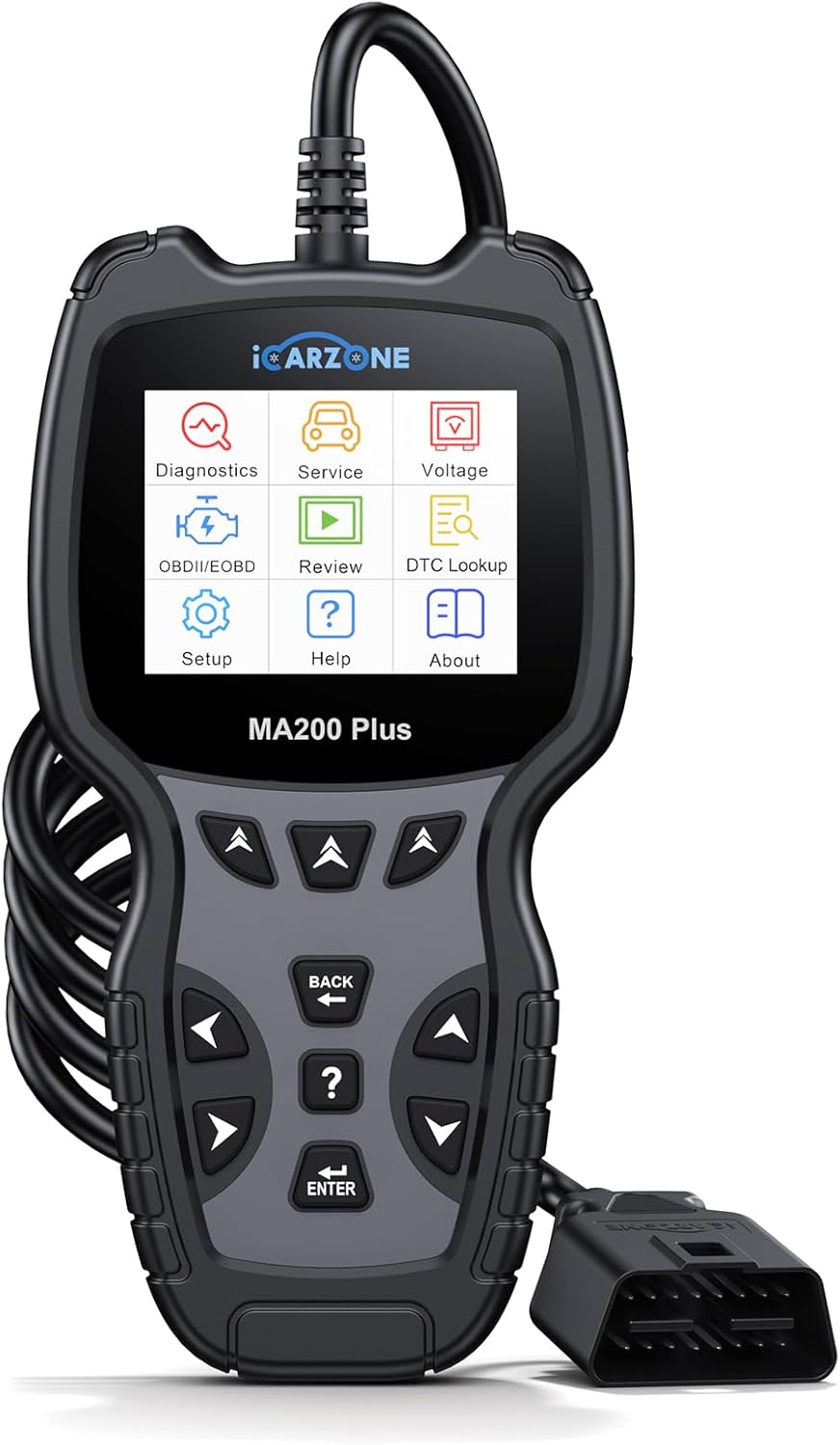 MA200 Plus OBD2 Scanner, 10000+ Automodellen, Alle Systeem Diagnosegereedschap, Diagnoseapparaat met 6 Diensten, Olie/BMS/EPB/SAS/DPF/TPMS Reset, Auto VIN, Batterijtest, Levenslange Updates
