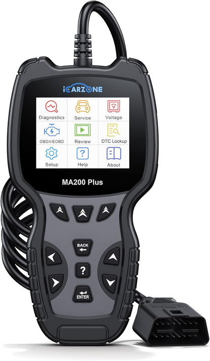 MA200 Plus OBD2 Scanner, 10000+ Automodellen, Alle Systeem Diagnosegereedschap, Diagnoseapparaat met 6 Diensten, Olie/BMS/EPB/SAS/DPF/TPMS Reset, Auto VIN, Batterijtest, Levenslange Updates