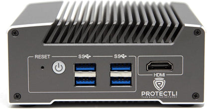 Protectli Vault V1210-2 poort, micro-apparaat/mini-pc - Intel N5105, 2 x 2,5 G NIC's, 4 GB LPDDR RAM on-board, 32 GB eMMC on-board, 250 GB NVMe SSD