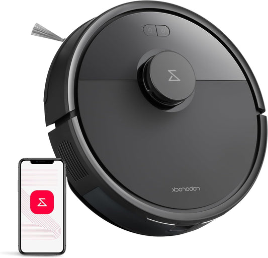 Robotstofzuiger – Robotstofzuiger met dweilfunctie – Robotstofzuiger zonder stofzak – Slimme stofzuiger – Automatische reiniger – 8000Pa Hyperforce Zuigkracht – Nauwkeurige LiDAR Navigatie - QUORE