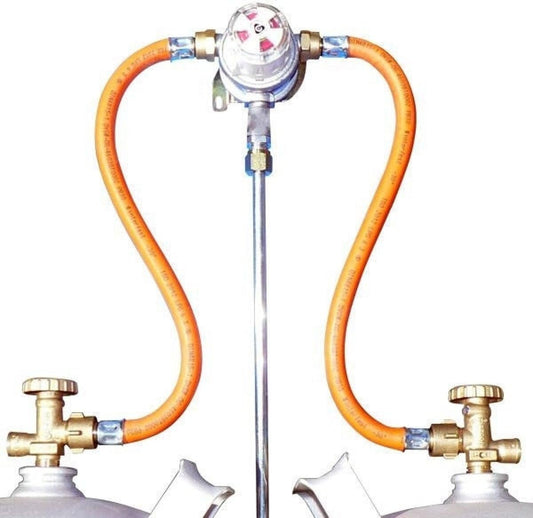 TGO Gasvoorziening omschakelsysteem MULTIMATIK 30 mbar testventiel + 2 HD-SCHL. 10 mm