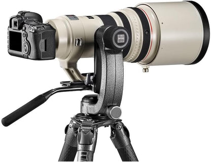Gitzo vloeistofsteunkop, steunkop met vloeistofpatroon, met Whip-Pan voor bewegingscontrole, compatibel met Systematische en Mountaineer-statiefjes, voor fotografen en videografen