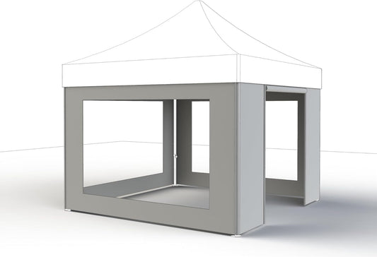 Zijpanelen wit naar Pavillon Pro 3x3 meter, bekleding van polyester, 300g/m² in wit, 4 stuks