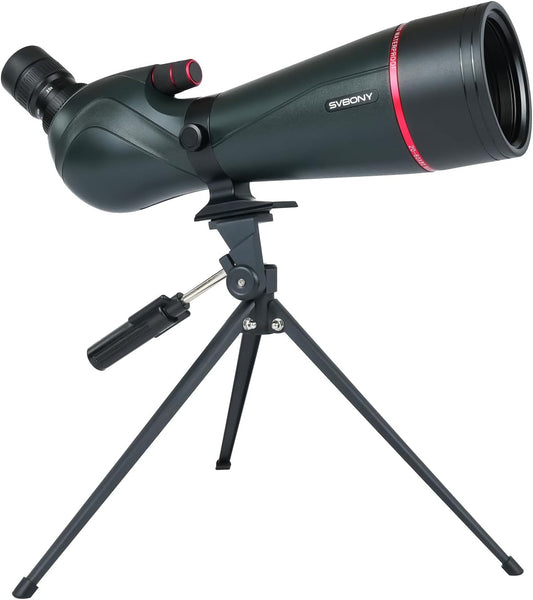 Svbony SV406 20-60x80mm Spotting Scope, HD FMC BAK4, Dubbele Focus, 1,25'' Verwijderbaar Oculair, IPX7 Waterdicht, met Statief, Draagtas, voor Vogels Kijken, Wildlife, Landschap