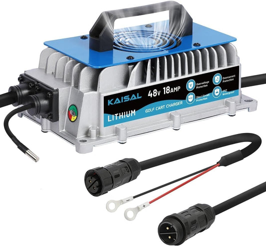 48V Lithiumbatterijlader – Lithium Acculader – LiFePO4 Oplader – Accu Charger – Elektrische Batterij Lader – IP67 Waterdicht – Slimme 3-fasen Oplaadtechniek