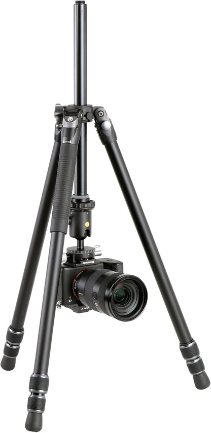 Statief – Camerastatief – Fotostatief – Tripod – Driepoot – 3-Delig Aluminium – 15 Kg Draagvermogen, Dubbele As Kogelkop