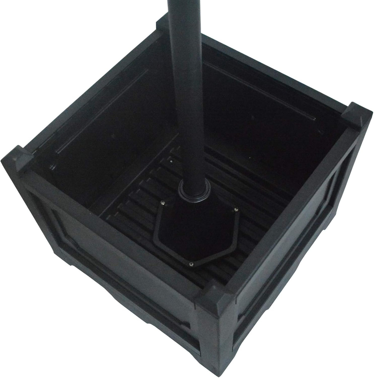 Solar Tuinlamp – Solar Buitenlicht – Solar LED Lamp – Solar Tuinverlichting – Driekoppige Lamp Met Bloempotvoet – Waterdicht – Roestvrij Staal – 60x55x189 cm