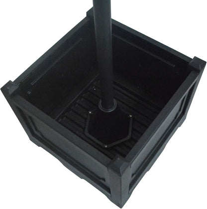 Solar Tuinlamp – Solar Buitenlicht – Solar LED Lamp – Solar Tuinverlichting – Driekoppige Lamp Met Bloempotvoet – Waterdicht – Roestvrij Staal – 60x55x189 cm