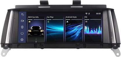 Fast Boot Linux Autoradio Compatible with BMW X3 X4 Series F25 F26 (2011-2013) CIC iDrive Upgrade |Bluetooth/Wireless CarPlay/Android Auto | Retains OEM Controls
