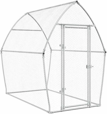 vidaXL Chicken coop 400x105x182 cm galvanized steel silver, chicken coop, chicken enclosure, animal house, chicken coop garden