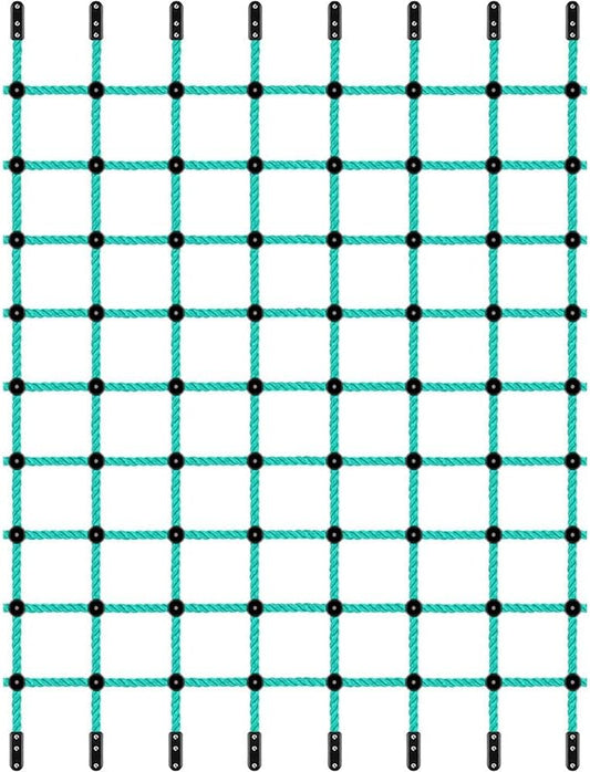 BeneLabel Klimnet voor kinderen, binnen en buiten, tuin, klimrek, kinderkamer, net nylon touw, ladder voor speeltoestellen, kinderschommel, speelplaats, boomhuis, hindernisparcours,