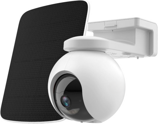 Beveiligingscamera Buiten - WiFi-bewakingscamera - Camerabewaking - Draadloos - Zonne-energie - 10400 mAh - Intelligente Tracking - Persoonlijke Detectie - Kleurennachtzicht - Bidirectionele Audio - Sirene - Type C - Wit