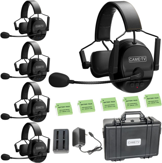 Came-TV KUMINIK8 Duplex digitale draadloze intercom headset Afstand tot 450 meter met Hardcase Single Ear 5 Kit