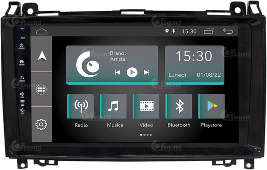 Specifieke autoradio voor Mercedes A/B-Klasse Android GPS Bluetooth WiFi USB DAB+ Touchscreen 9" 4core Carplay AndroidAuto