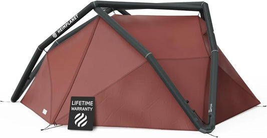 HEIMPLANET Origineel | 2022 KIRRA 2 persoons tent | Opblaasbare kampeertent | Buitentent en tentvloer - 5000mm hydrostatische kop | Zonder tentstokken | Ondersteunt 1% for the planet (4-Season)