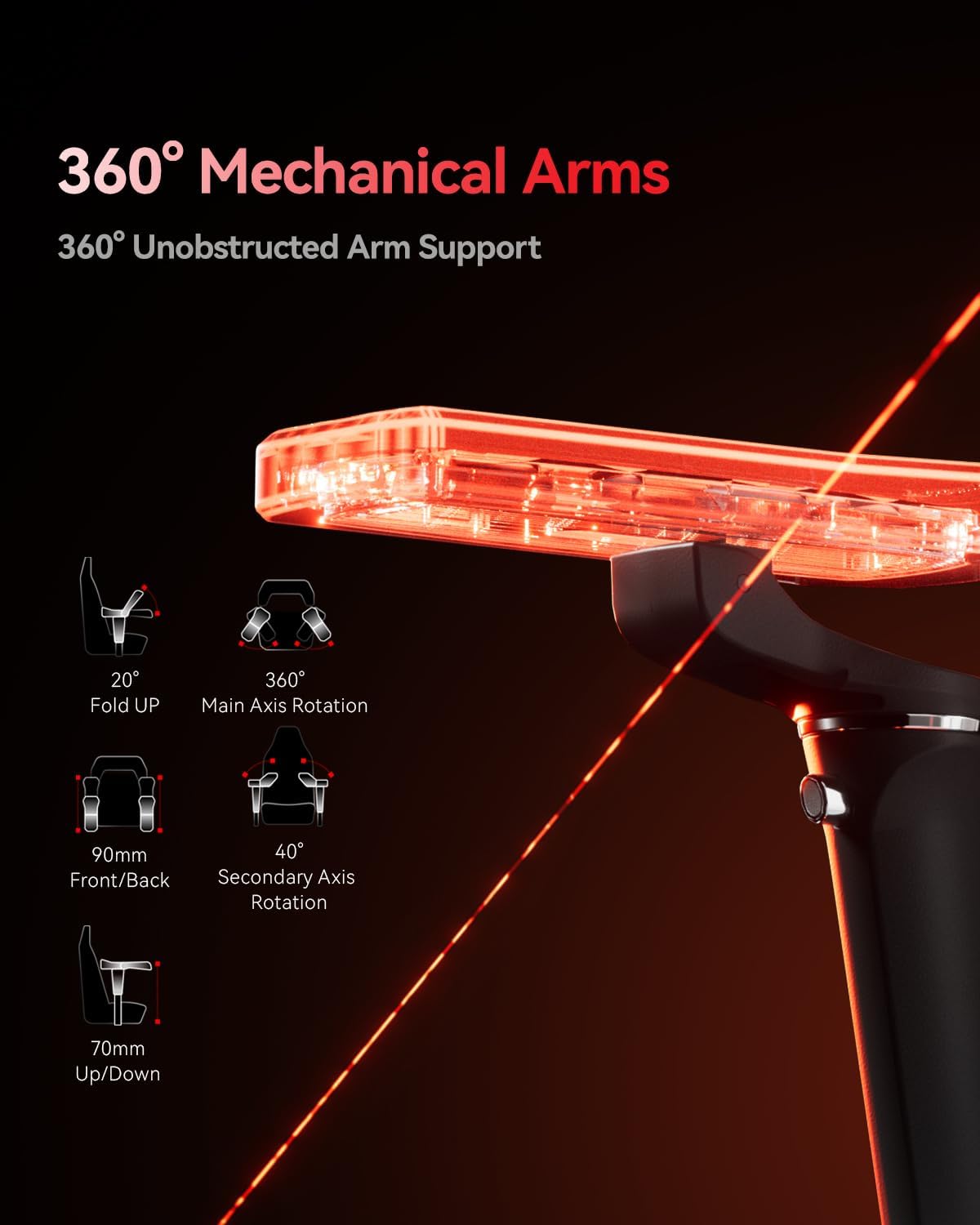 AutoFull M6 Ultra Gaming Stoel, Gaming-stoel met massagefunctie, 720° verstelbare armleuning, Auto Dynamic Tracking lendensteun, Ergonomische gaming stoel met voetsteun, Zwart