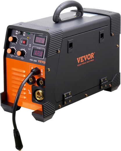 VEVOR MIG/MMA/TIG 3-in-1 Welding Machine 30-200 A Filling Wire Welding (0.8mm & 1.0mm) IGBT Technology 2.2-12m/min Wire Speed 200A at 60% Rated Operating Cycle IP21S Protection Class