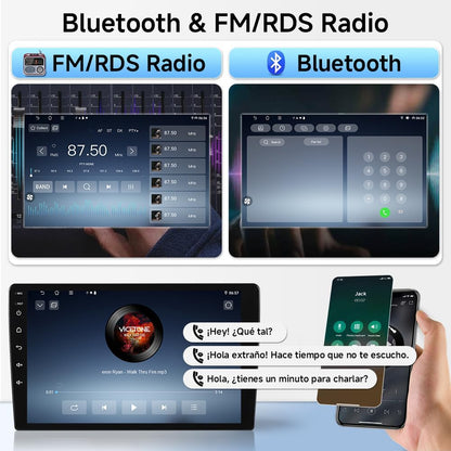 Autoradio – Auto Radio – Multimedia Radio – 1 DIN Radio – 9 Inch Touchscreen – Android 15 – Draadloze CarPlay & GPS Navigatie