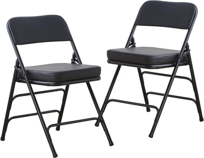 BOOSDEN Opvouwbare Klapstoelen, 2-delige set, Gevoerde Opvouwbare Stoelen, Balkonstoelen, Klapstoelen voor Keuken, Eetkamer, Kantoor, Outdoor, Tuin, Balkon