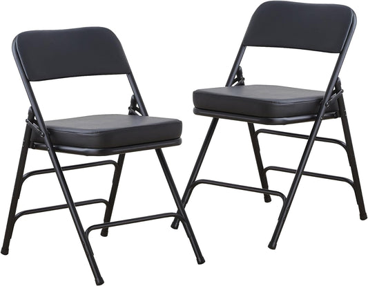 BOOSDEN Opvouwbare Klapstoelen, 2-delige set, Gevoerde Opvouwbare Stoelen, Balkonstoelen, Klapstoelen voor Keuken, Eetkamer, Kantoor, Outdoor, Tuin, Balkon