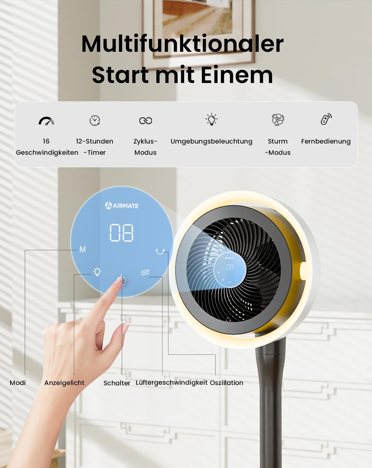 AIRMATE Geavanceerde circulatieventilator