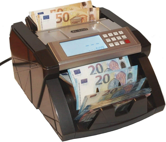 Bankbiljetteller geldtelmachine bankbiljettenteller teller geldteller geldteller bankbiljettencontrole herkent alle nieuwe 100 en 200 EUR