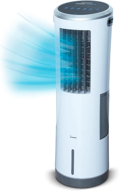 Livington InstaChill - Aircooler met waterkoeling - 3 niveaus - krachtige maxi-tower-luchtkoeler met 8,5L tankvolume voor 12 uur koelen