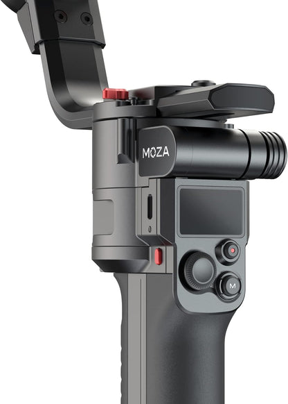 Moza Aircross 3 elektronische opvouwbare 3-assige gimbalstabilisator voor spiegelloze camera's (maximaal laadvermogen (3,2 kg/7 lbs) - zwart