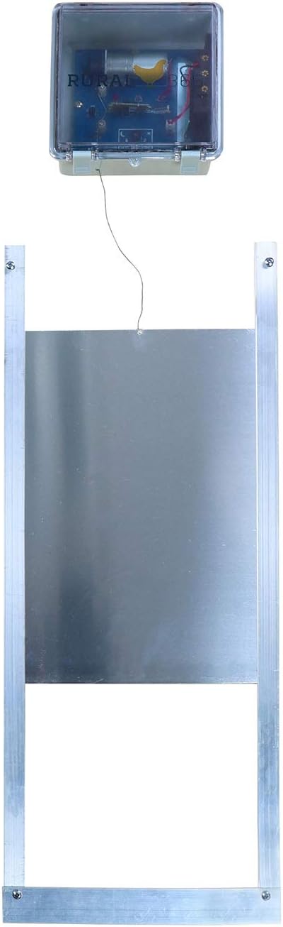 Rural365 Automatic Chicken Coop Electronic Automatic Chicken Opener Panel Sliding Door with Light Sensor