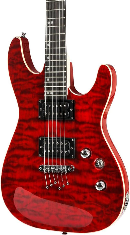 Elektrische gitaar voor beginners beginners volwassen oefening elektrische gitaar geavanceerd prestatie set professionele kwaliteit-D170 (Rood)