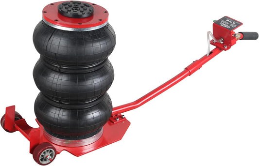 Aim Tools Air Bag Jack 10000 lbs 5 ton capaciteit pneumatische krik, Heavy Duty Quick Car Hefkrik, Triple Bag, met afneembaar handvat en twee wielen, voor het automatisch repareren van banden