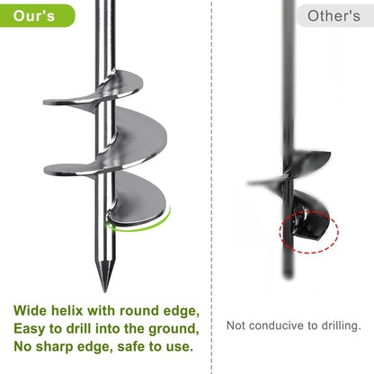 Tentharingen, Stabiel Grondanker Grondpen Metalen 51cm Spiraal Stormanker Robuuste Grondharing Schroef Trampolines Kit voor Schommel Kit/Camping/Schuur/Hond/Carport met Vaste Plaat Lus, 6 Pak