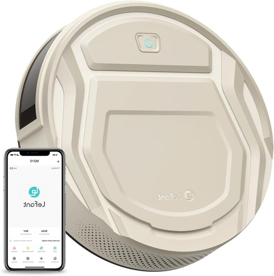 Robotstofzuiger – Robotstofzuiger schoonmaakrobot – Stofzuigrobot – Slimme stofzuiger – Champagne uitvoering – Krachtige 2200Pa zuigkracht – App- en spraakbesturing met Alexa - QUORE