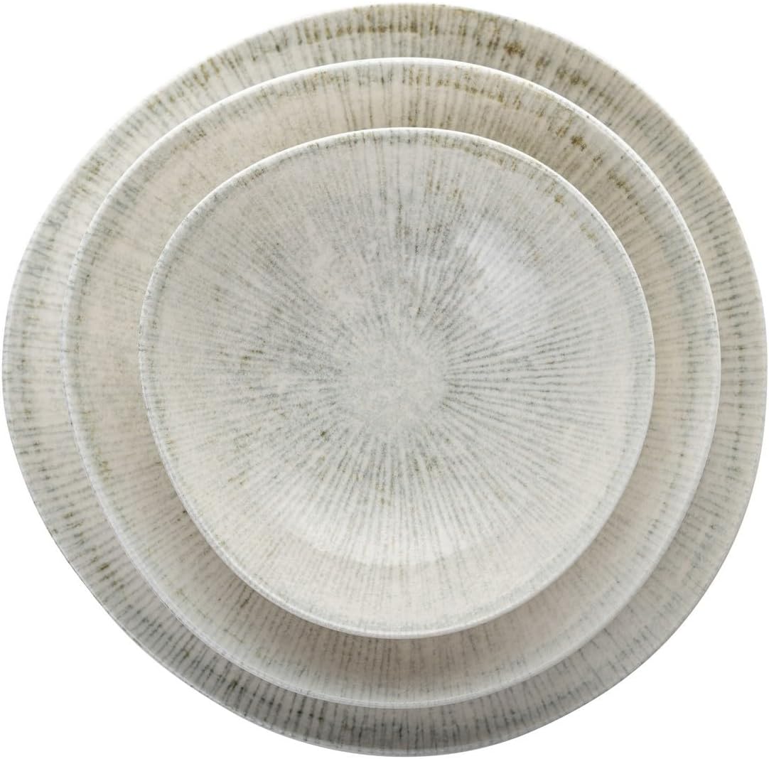 Elegante 24-delige dinerset, 100% porselein, inclusief serviesborden, kommen, dessertborden, vaatwasser- en magnetronbestendig, perfect voor elke gelegenheid