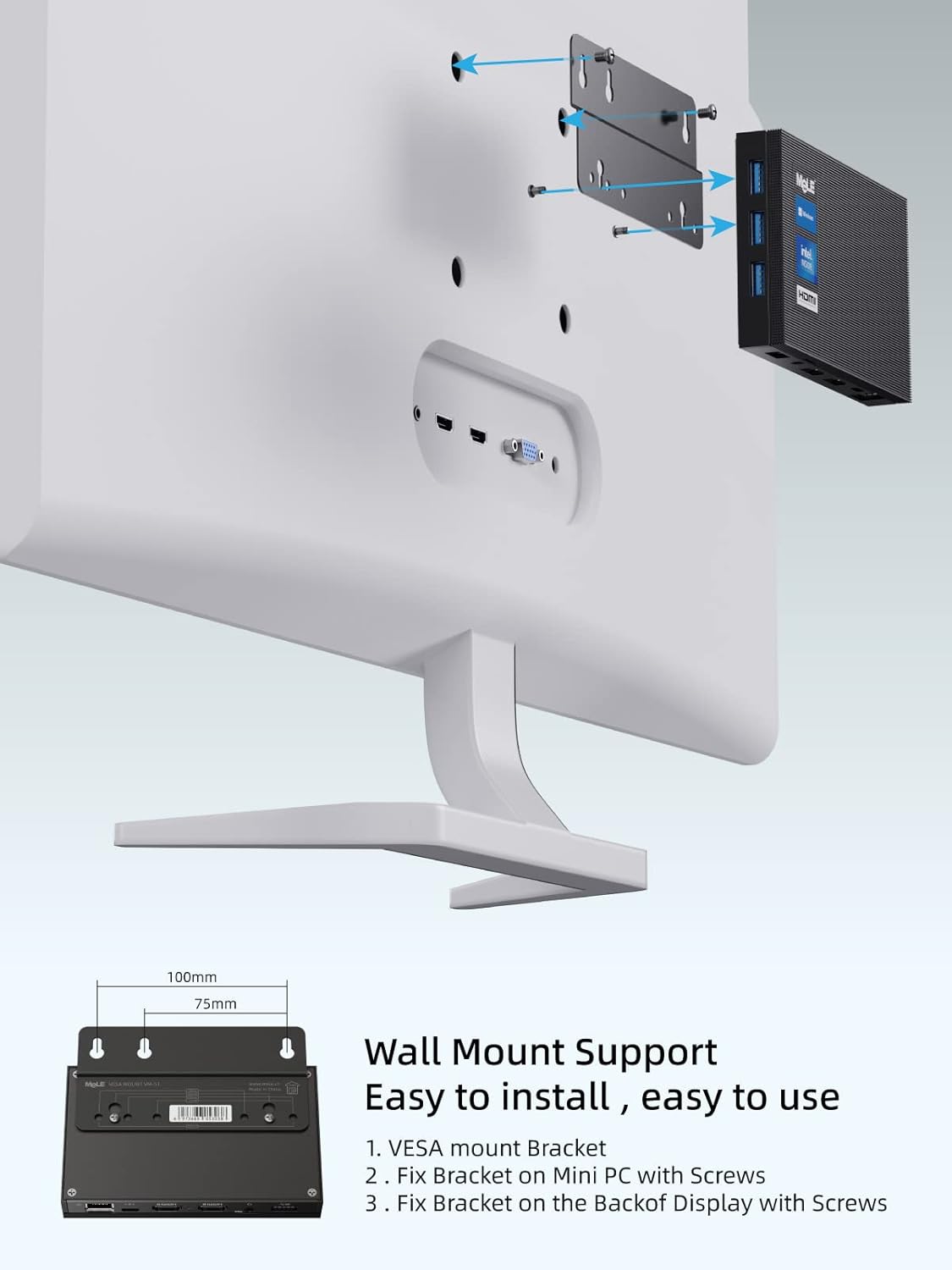 Mini PC – Mini Computer – Compacte PC – Kleine Desktop – Stille PC – 8GB/256GB – Ventilatorloos & Compact formaat