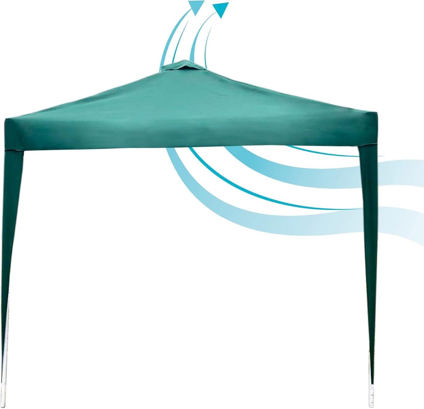 Aktive 61056 vouwpaviljoen 3 x 3 m, tuinpaviljoen 300 x 300 x 240 cm, groen 150 gram, ventilatiedak, montage 10 minuten