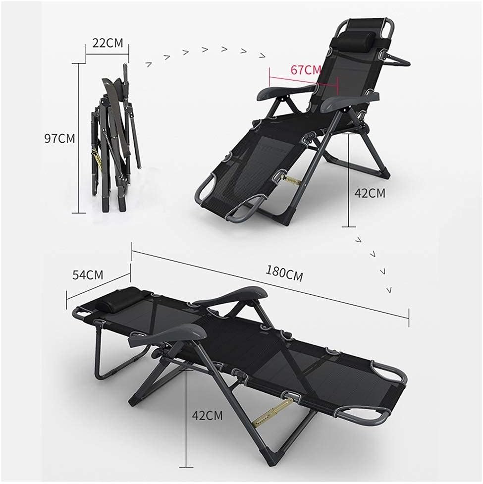 Deck Chair, Sun Lounger, Foldable Zero Gravity Chairs, Armchair, Garden Outdoor Patio Deck Chairs, Beach Chairs, Super Width 67cm (Color : 15) - QUORE