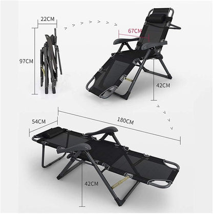 Deck Chair, Sun Lounger, Foldable Zero Gravity Chairs, Armchair, Garden Outdoor Patio Deck Chairs, Beach Chairs, Super Width 67cm (Color : 15) - QUORE