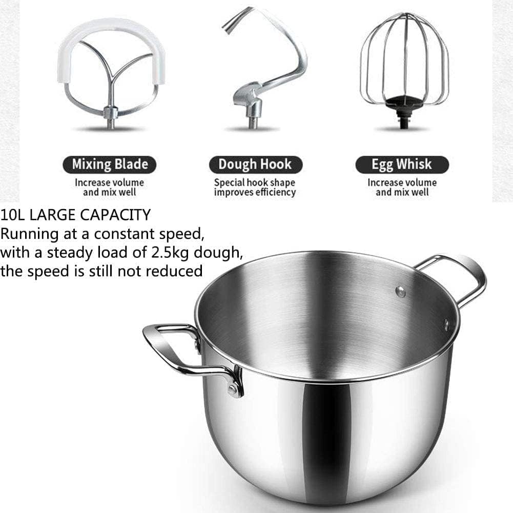 Müller Koch MK-6043 Roerapparaat, 10 liter, 6 snelheden, impulsregeling, led-display, K-schep, deeghaak, handmixer + bakschaal