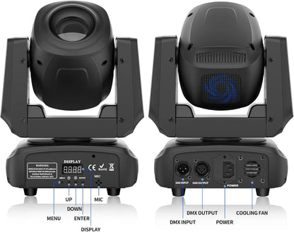 UKing DMX512 podiumverlichting, led, 100 W, RGBW, 8 patronen, 8 kleuren, DMX512, podiumverlichting, discoverlichting voor bar, club, feest, bruiloft