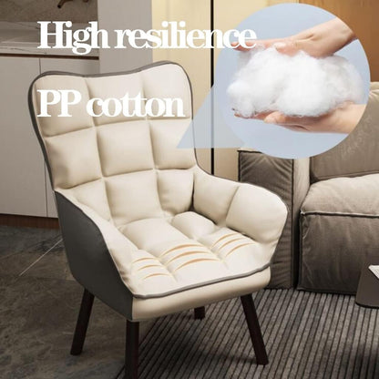 Fauteuil – Armstoel – Lounge Chair – Relaxfauteuil – Zitzak – Met Poef – Ergonomische Hoge Rugleuning – Zijkant Opbergvak – Roze Velvet