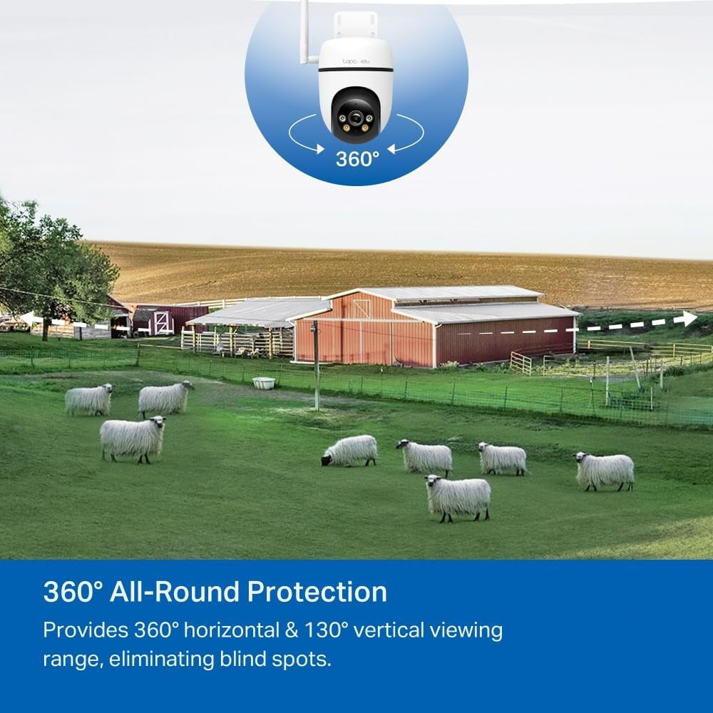 360° Bewakingscamera – Beveiligingscamera – Surveillance Camera – CCTV Camera – Toezichtcamera – 4G LTE Simkaart – Starlight Gekleurd Nachtzicht – Gratis AI-Detectie – IP66 Weerbestendig – 1080p Full HD – DC/PoE Voeding – Lokale en Cloudopslag