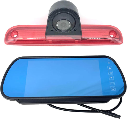 Dolphin Automotive Hoogwaardige OEM-stijl remlicht achteruitrijcamera voor Opel / Vauxhall Movano vanaf 2022 (camera met 7 inch spiegelmonitor)