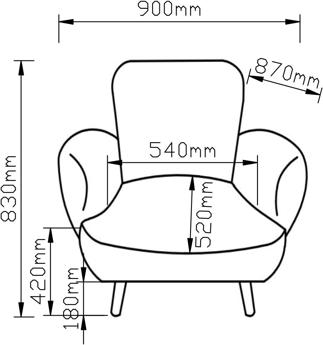 Atlantic Home Collection BEN, fauteuil, imitatie schapenwol, zwart